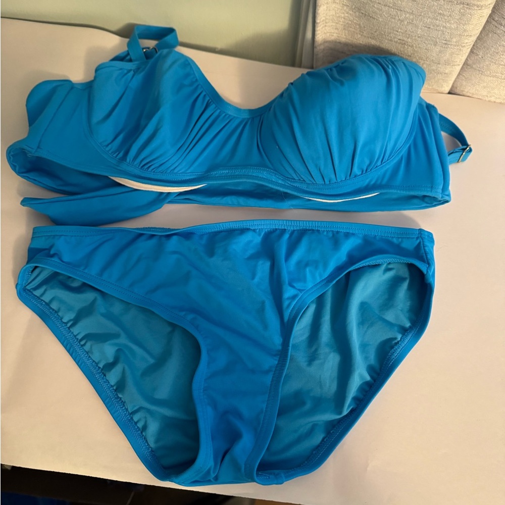 Coco Rave Blue Bandeau Bikini Set